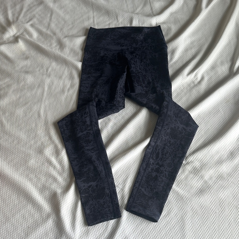 Fleo Black and Navy Patterned Leggings